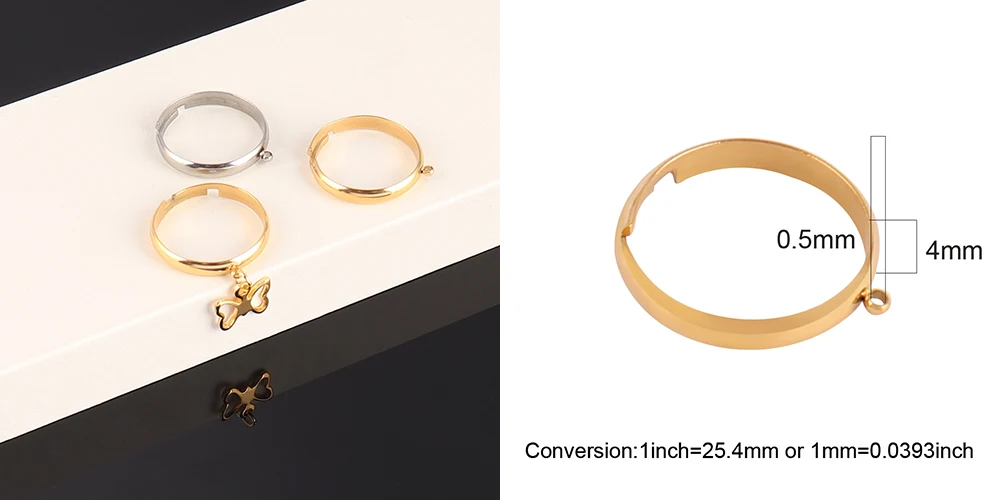 Регулируемые заготовки для колец 5 шт./лот, принадлежности для ...