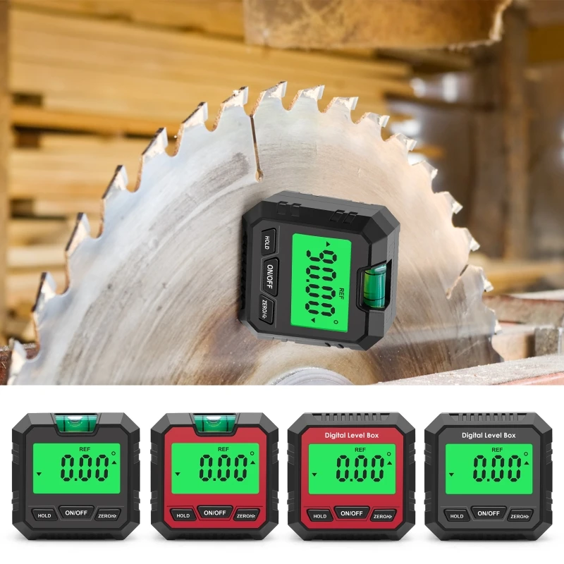 Digital Angle Finder Compact LCD Display Digital Angle Gauge & Level Tool 4x90&deg; 2x180&deg; Essential Woodworking Electrical digital angle protractor level gauge angle measuring tool angle protractor digital angle meter digital inclinometer
