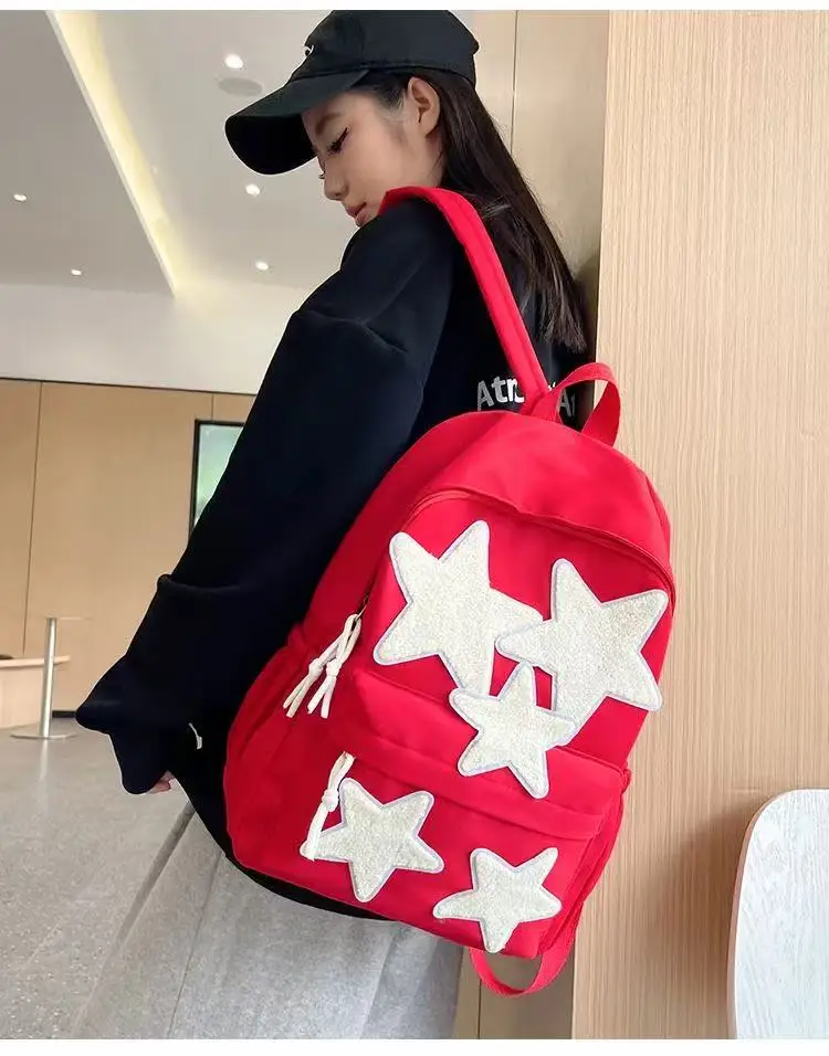 Cute backpack, homemade backpack, pentagram versatile backpack, college student, niche girl, high school student backpack 4