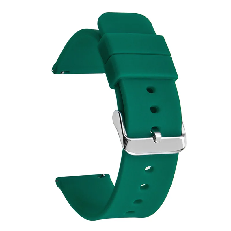 Universal Quick Release Waterproof Silicone Watch Band - Soft Rubber Replacement Bracelet (Various Sizes)
