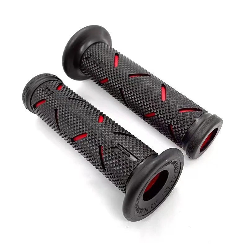 Universal 22mm Anti-Slip Rubber Motorcycle Handle Grips - Premium Accessory