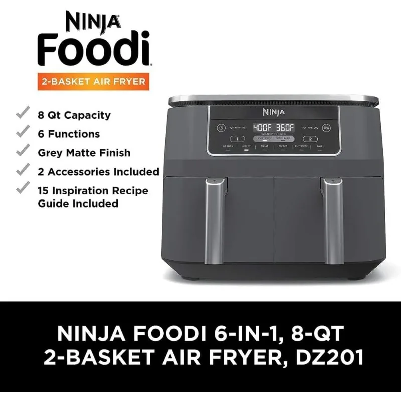 Match Cook Smart Finish to Roast Ninja DZ201 Foodi 8 Quart 6-in-1