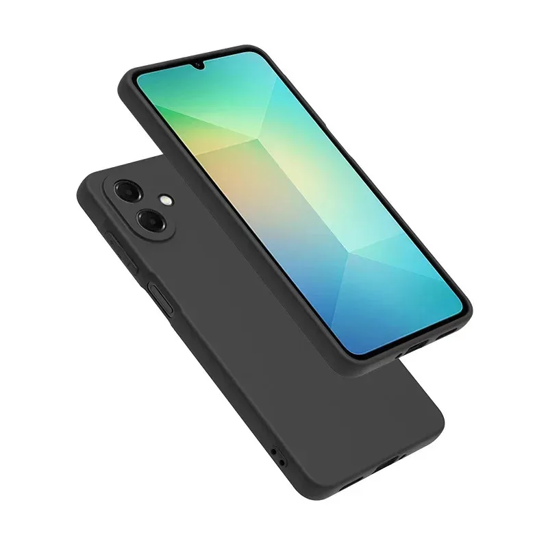 Black Matte Silicone Back Cover - Slim TPU Bumper Case