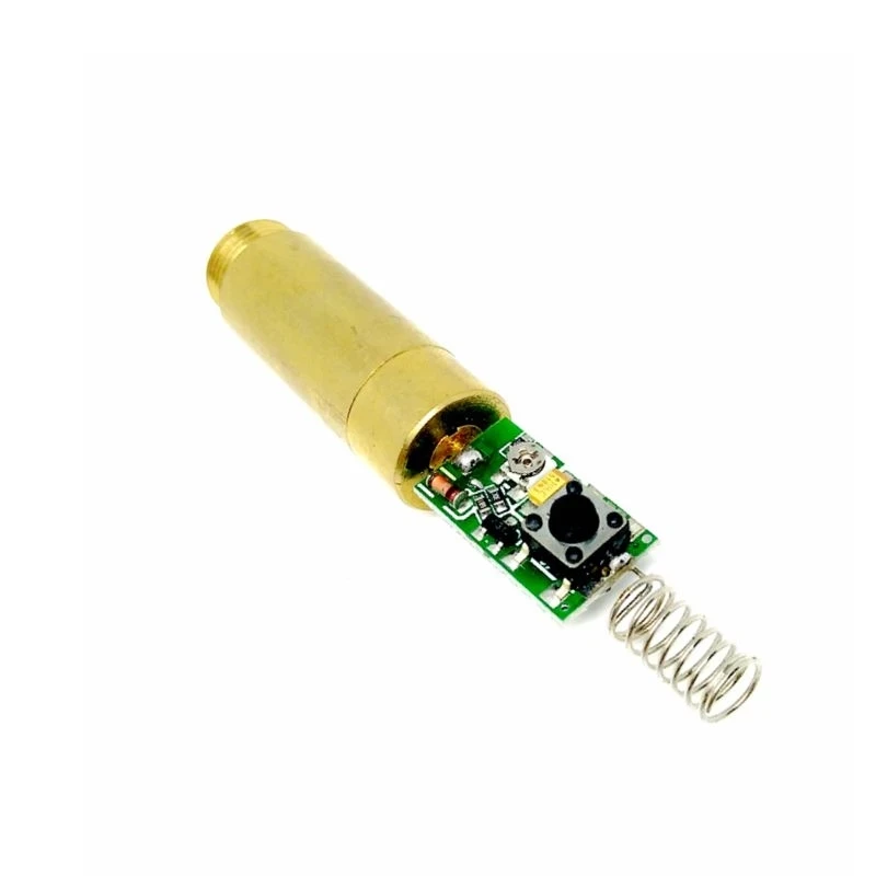 Industrial Lab Green Laser Diode Module 532nm 20mW Cross Shape Brass Host with Driver Board 3.7V-4.2V