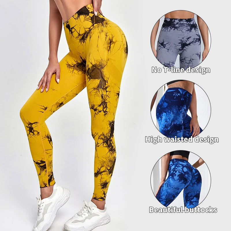 Tie Dye Yoga Pants Sport Leggings Women Seamless High Waist Push Up Woman Tights Fitness Workout Leggins Gym Clothing 2023 New Best Sellers In Women's Clothing