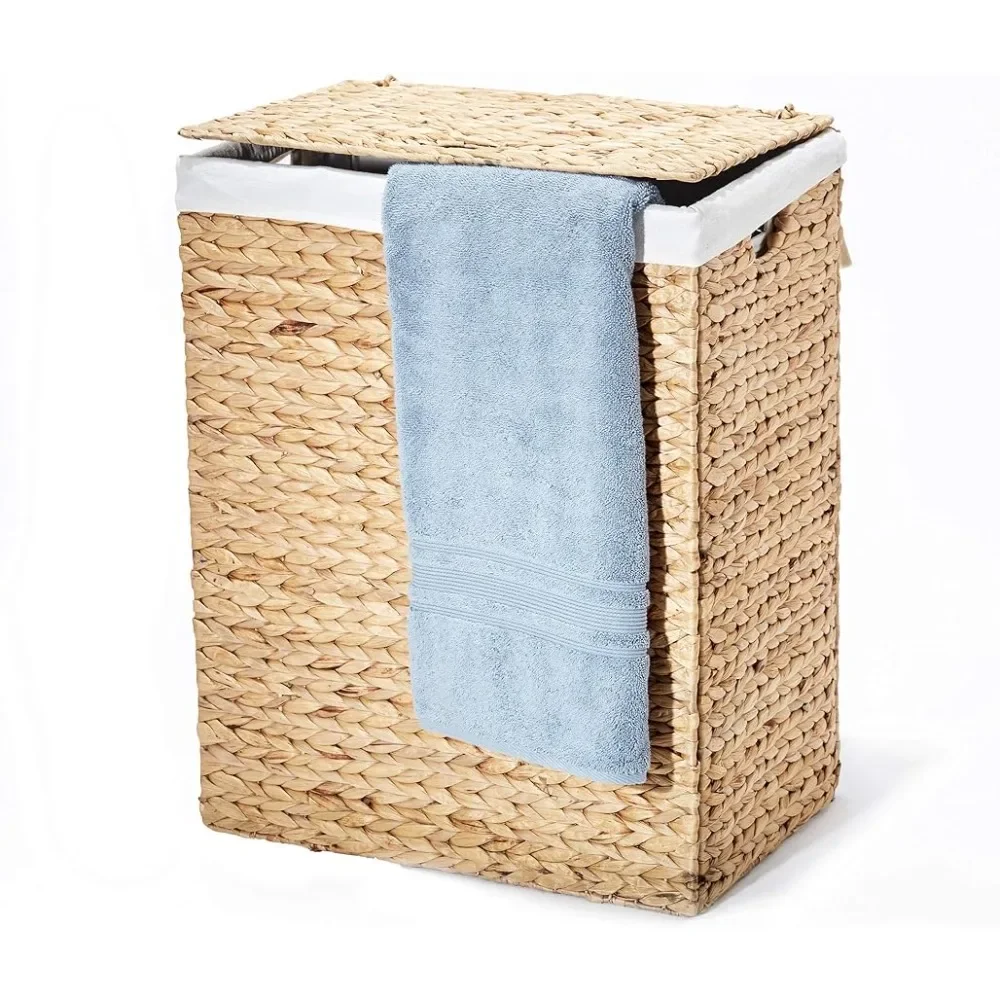 

Classics Premium Handwoven Portable Laundry Bin Basket With Carrying Handles the Laundry Basket Is Divided Sheets Toys Linens