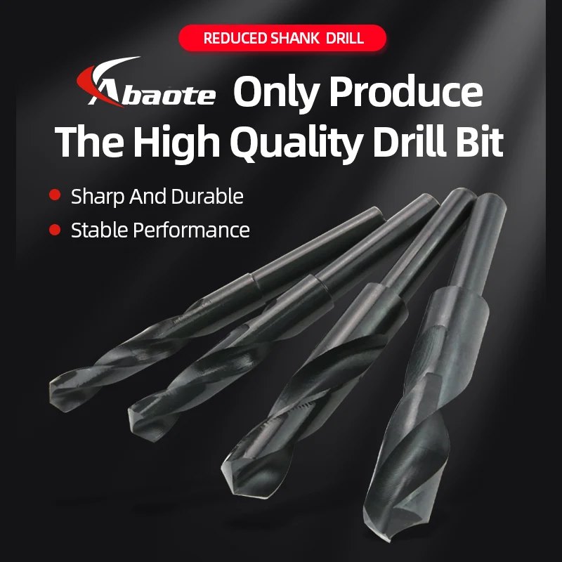 Hole Punching Tools ABAOTE Reduced Shank Nitride Coating Twist Drill HSS Twist Drill Bit 13MM-50MM Hole Cutter For Wood/Metal Drilling Bit Gun