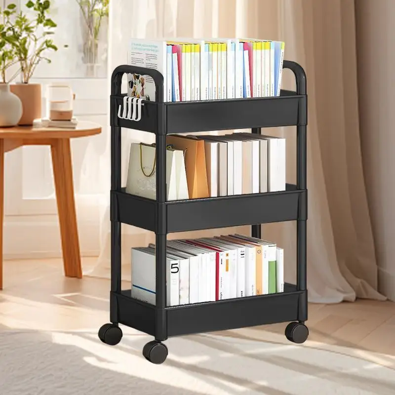 Small trolley rack kitchen floor Storage Cart multi-layer snack Cart bathroom toilet storage rack Rolling Book Shelf Organizer