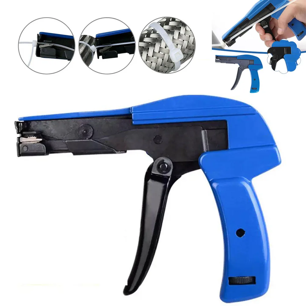Pistola de Fixação Alicate de Nylon Zip Tie Ferramenta para Fixação Aço Fundido Flush Cut 2.44.8 mm