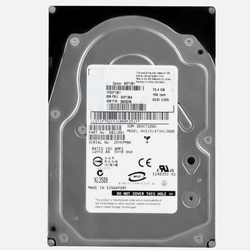 

100% новый в коробке 1 год гарантии 90P1384 90P1381 26k5245 MAX3073NC 15K 80pin 73G требуется больше угловых фотографий, пожалуйста, свяжитесь со мной