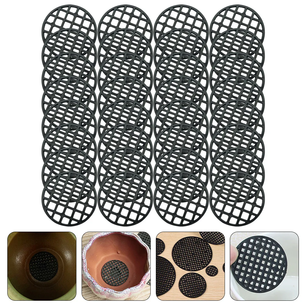 

200 Pcs Plant Flowerpot Spacer Planter Hole Bottom Net Bonsai Mesh Pad Mat Accessory