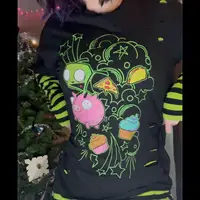 Grunge vêtements Y2k hauts t-shir t-shirt pour femmes T-shirts graphiques Y2k haut femme vêtements Emo femmes T-shirts Goth Kpop gothique culture 2