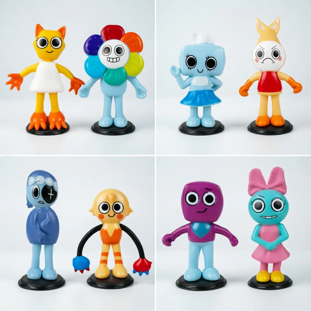 Anime Dandy's World Action Figure Set - Cartoon Horror Game Collectible PVC Dolls (8-Piece Set) - Perfect Children Gift