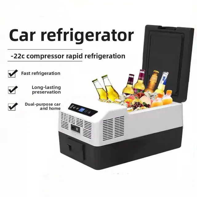 Réfrigérateur de voiture Portable 15l, congélateur de Camping, double Zone, refroidissement rapide, refroidisseur extérieur, caravane, maison 1