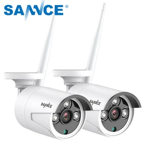 SANNCE 2 шт. 3MP WIFI IP камера s с умным ИК P2P наружная Всепогодная сеть Bullet EXIR ночное видение электронная почта оповещения камера комплект