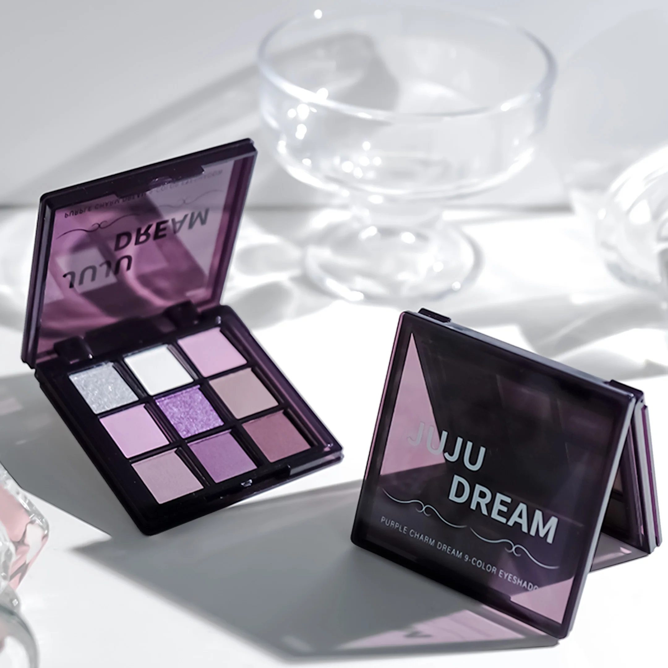 9-color eyeshadow palette | White, purple, silver, pink, black, multi-color series | Waterproof and long-lasting | Essential for 6