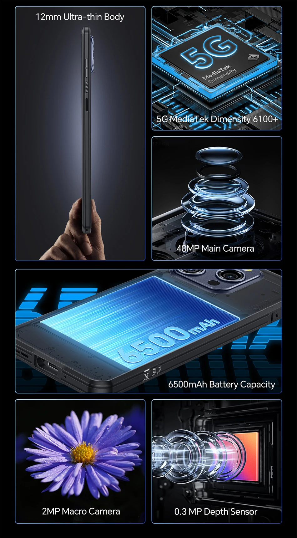 Wp52 Riser OUKITEL WP52 5G 16(4+12)+256GB - Intelec | Tecnología y Fitness