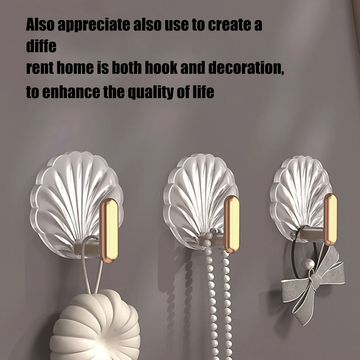 10Pcs Shell Shape Wall Hook Kitchen Bathroom Multifunction Punch Free Hooks Coat Hanger Home Decoration Paste Style Hooks New 2