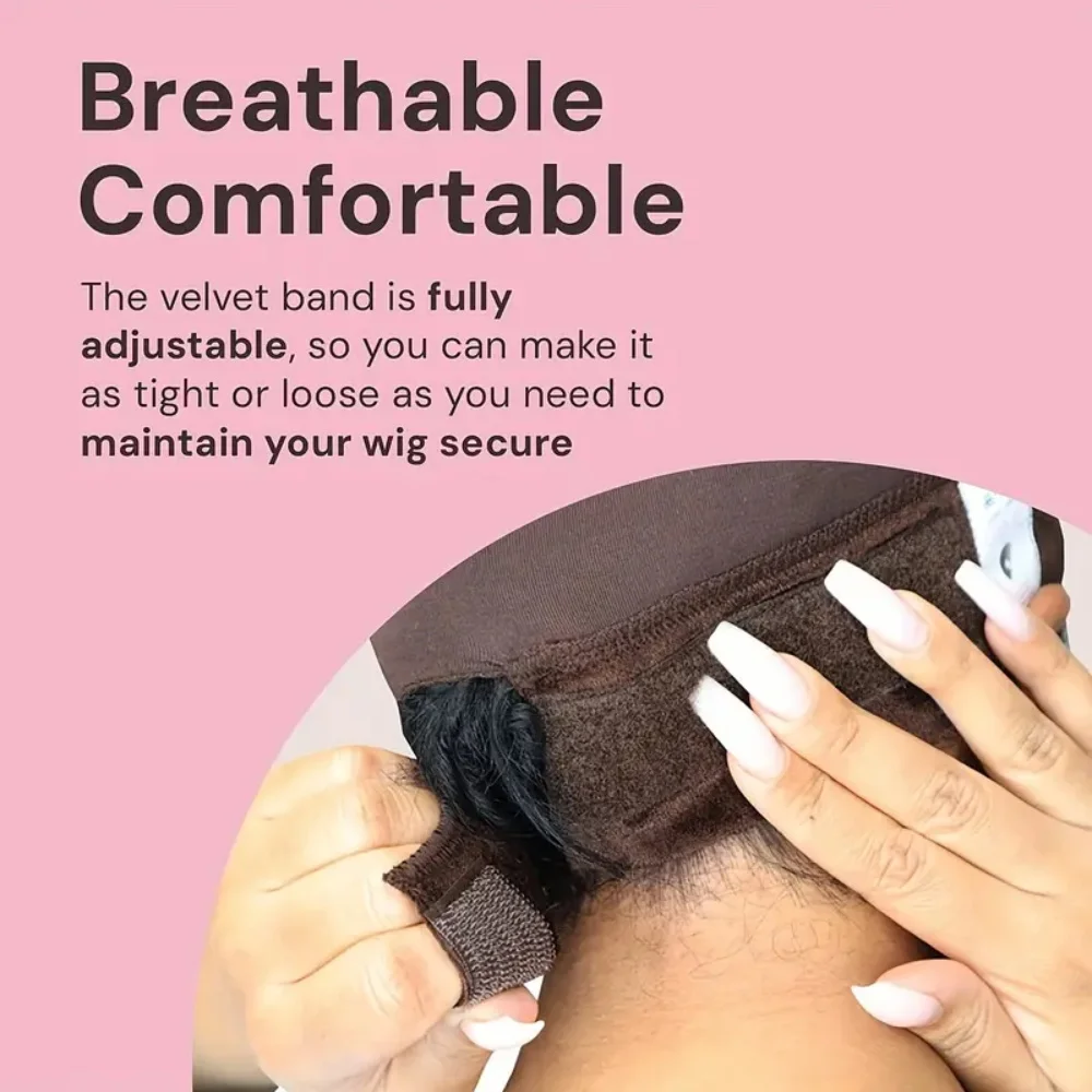 Transparent Swiss Lace Front Non-slip Wig Gripper for Keeping Wigs In Place Adjustable Elastic Headband with Velcro