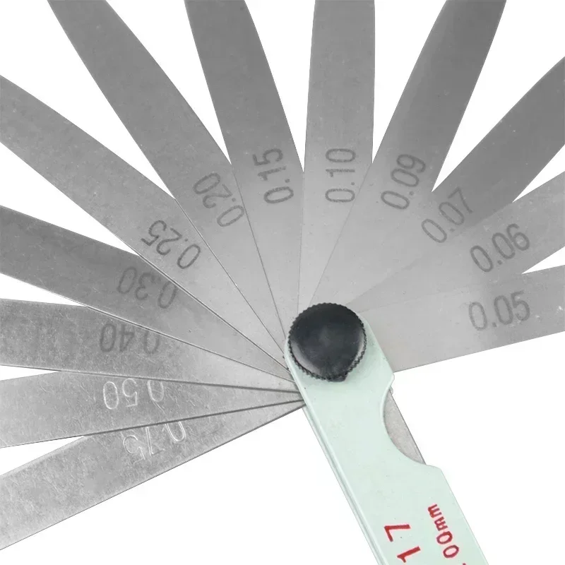 17 Blades Feeler Gauge Thickness Gauges Measurment Tool Gap Wedge for Engine Valve Adjustment 0.02-1mm Percision Measuring Tools feeler gauge