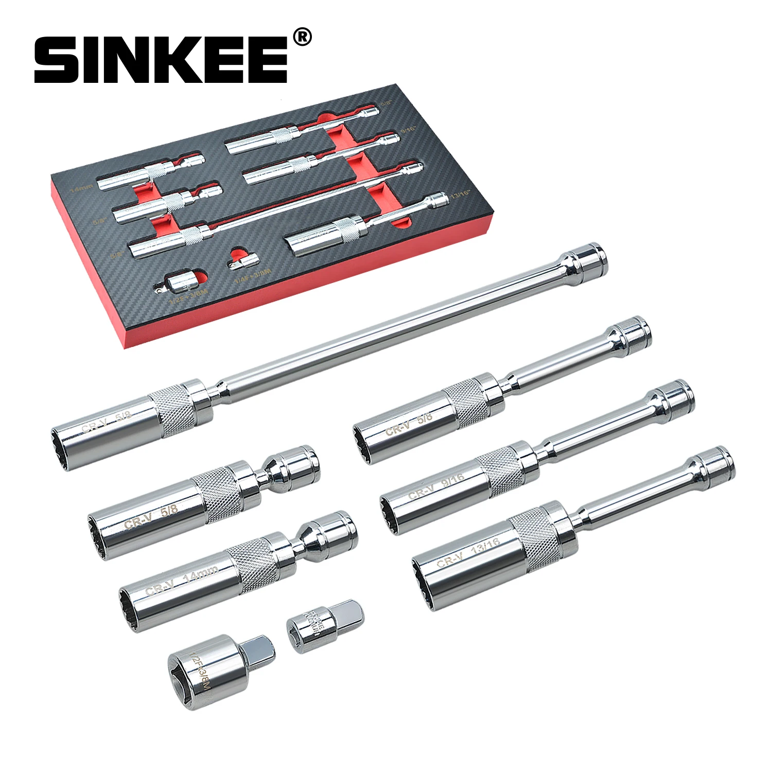 8Pc 1 4 1 2 3 8 Inch Drive Magnetic Swivel Spark Plug Socket Set 8pc-1-4-1-2-3-8-inch-drive-magnetic-swivel-spark-plug-socket-set