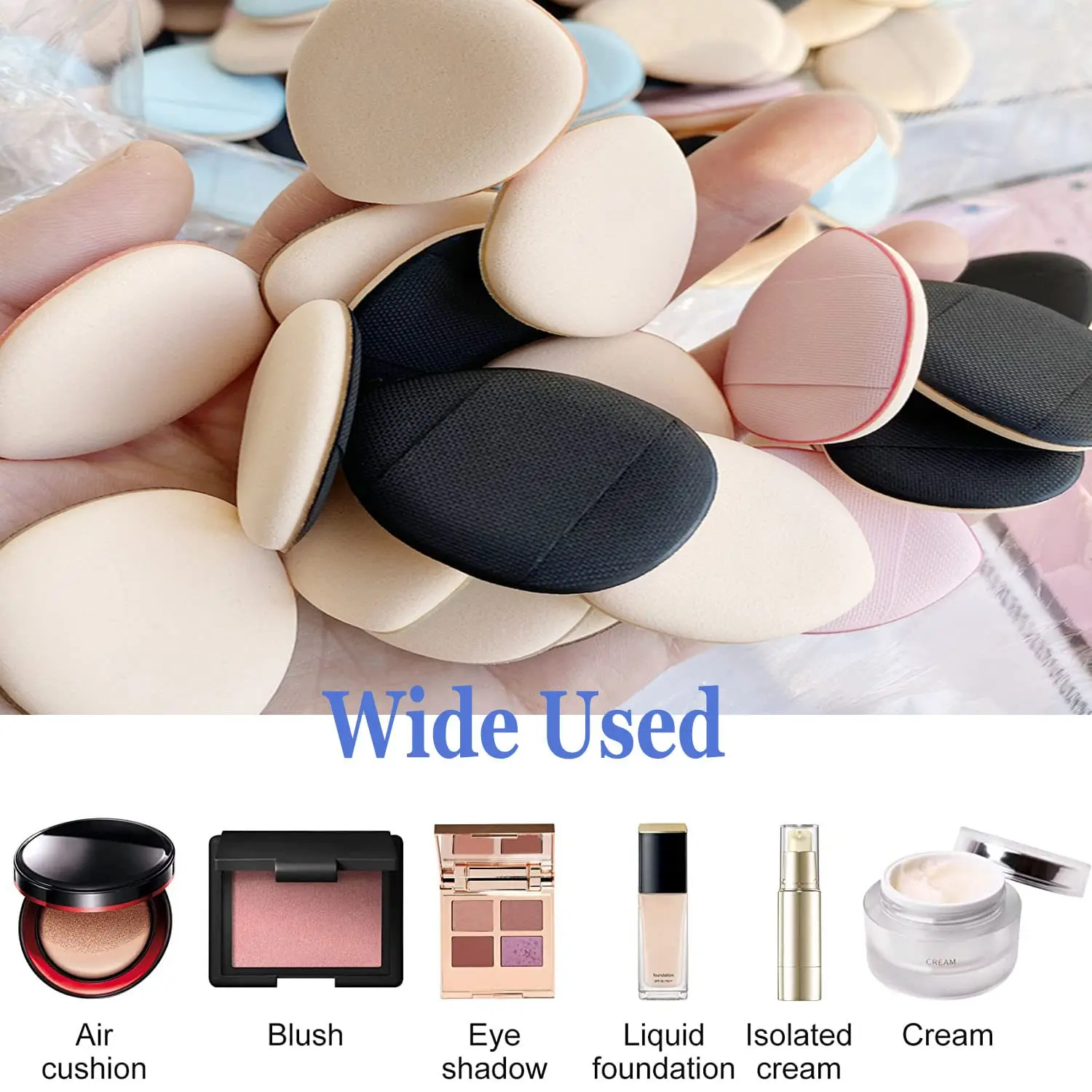 Mini Finger Puff Cosmetic Cushion Puff Concealer Foundation Detail Makeup Sponge Puff Set Beauty Tools Mini Triangle Makeup Tool 4