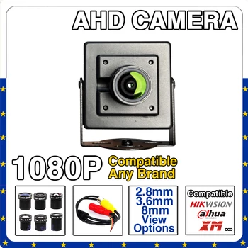 32x32mm Super Small CCTV Camera 1920x1080P AHD 2MP 1MP with 2.8-16mm Lens Metal Housing + Bracket for Home Car Doorbell Mini 1