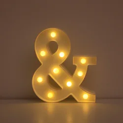 Illuminated LED Alphabet Letter & Number Lamp - Festive Night Light - 22cm (Symbol and)