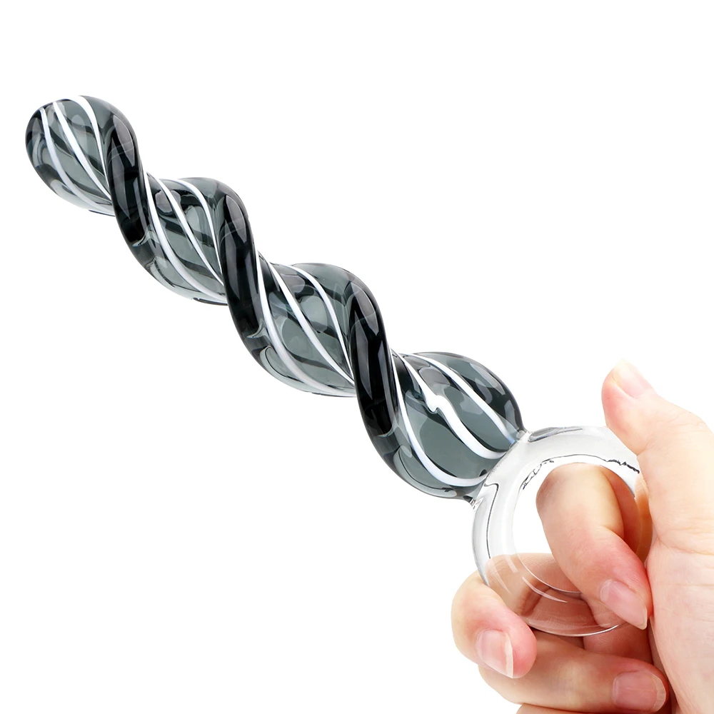 Crystal Prostate Massager And Spiral Butt Plug For Anal Stim_voghion.com