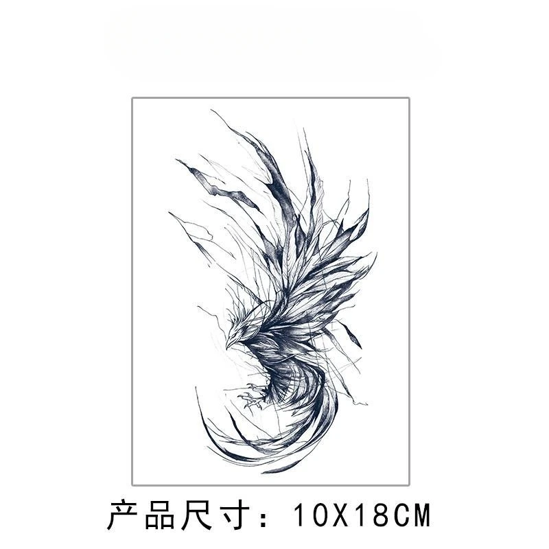 Herbal Phoenix Lasting Fake Tattoo Tattoo Sticker Punk Temporary Tattoos Waterproof Tatuajes Temporales Woman Man Arm Art