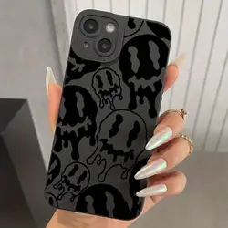 Spooky Ghost Face Silicone Phone Case - iPhone 11 Pro Max (Black)
