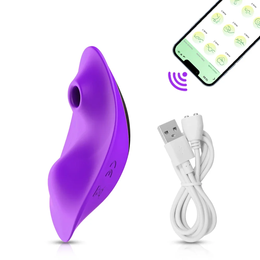 APP Sucking Vibrator Female Bluetooth Sucker Clitoris Stimulator Adult Goods Sex Toy for Women 's Panties