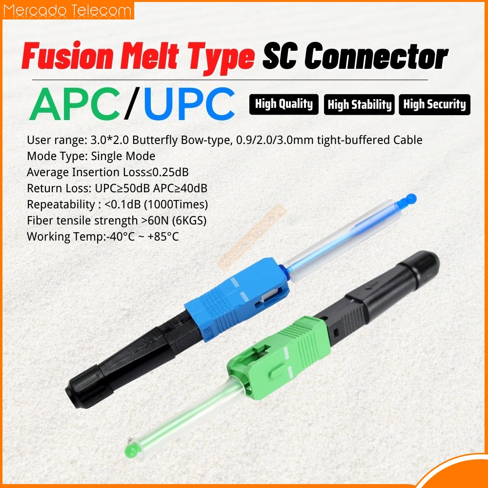 Best price 10pcs/lot FTTH SC UPC Hot Melt Joint Weld joints SC Fiber Optic Connector Fusion Splicer Fiber adaptor