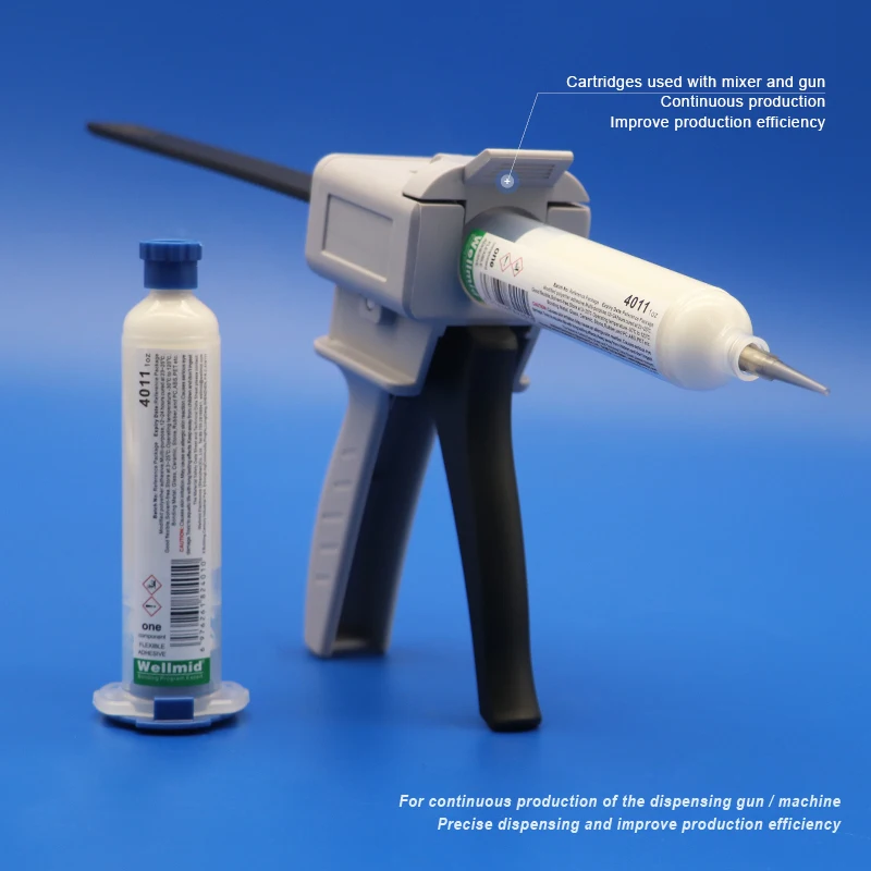 W 4011 화이트 1 부품 유연한 접착 접착 접착 PC ABS PET 알루미늄 구리 플라스틱 금속 작업 온도 120 ℃ 1 부품 접착제