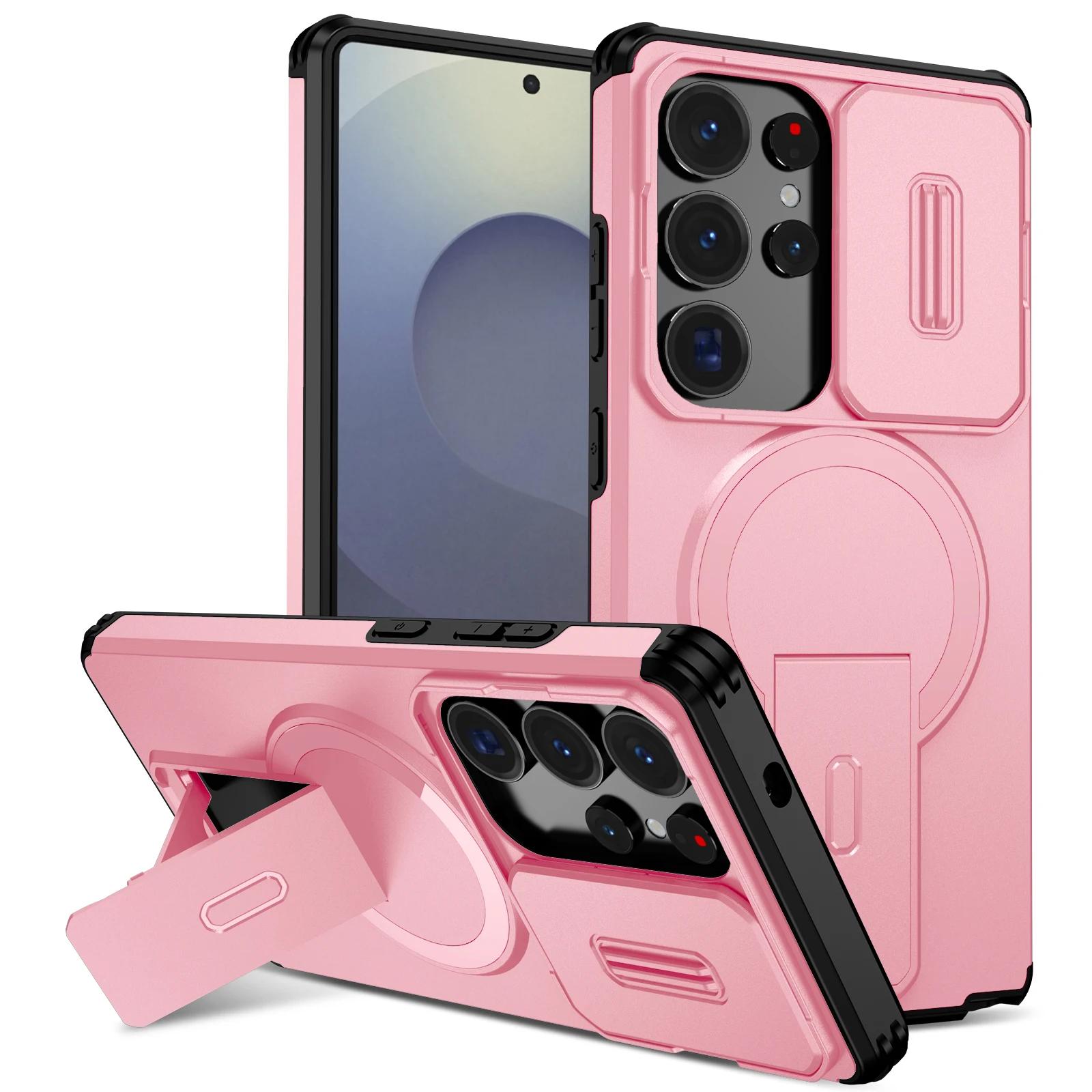 Luxury Magnetic Phone Case with Slide Camera Protection and Armor Cover