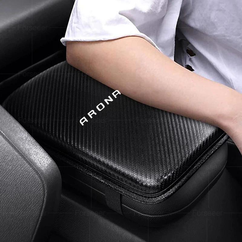 Car Armrest Pad Auto Storage Box Cover Protective Mat For Seat Arona