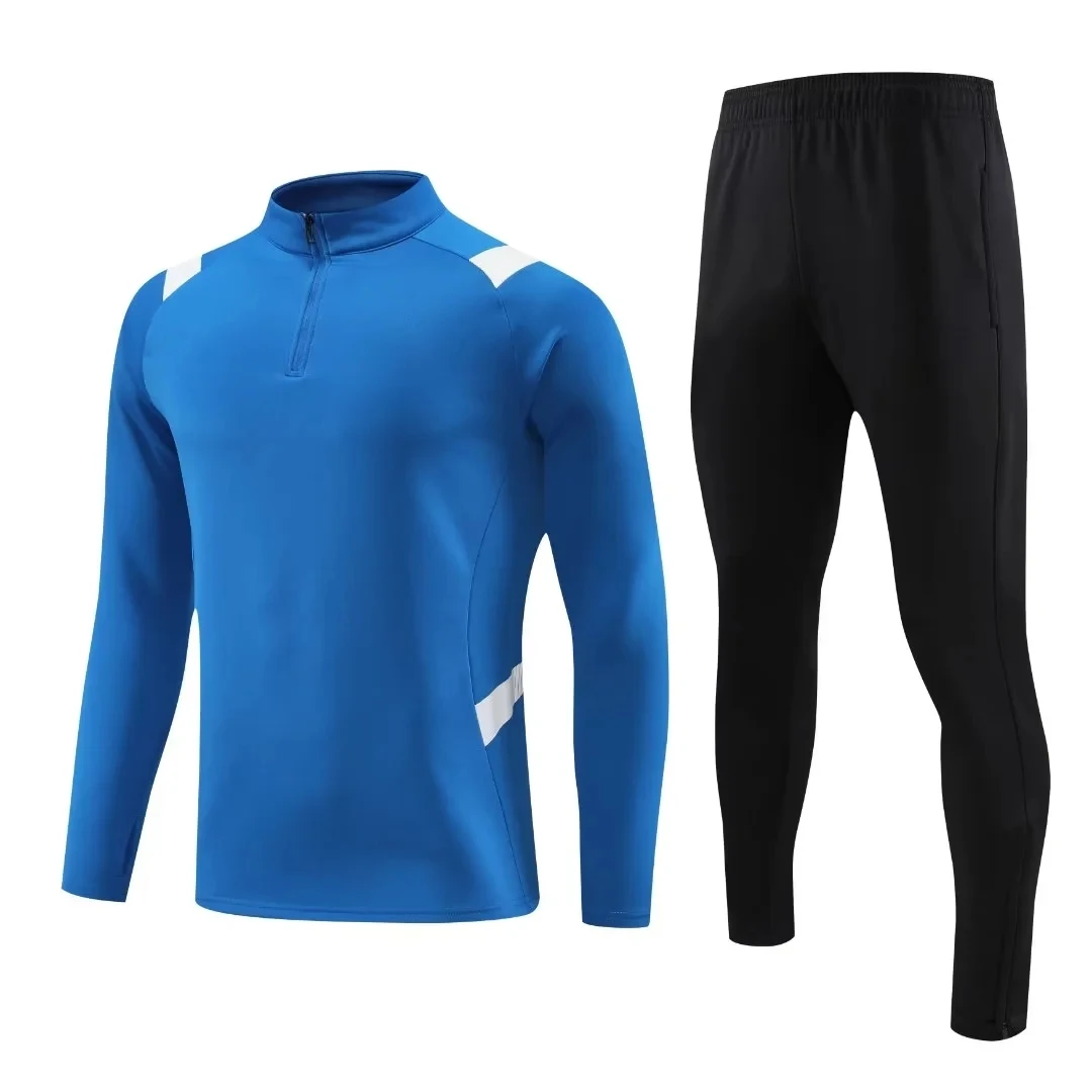 Adults Soccer Tracksuit Winter Men's Long Sleeves Training Suit Warm Up Soccer Training Sportswear