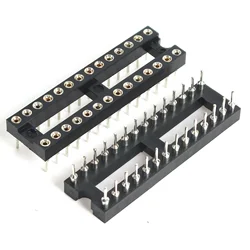 10PCS Circular IC Socket Set - 2.54mm Pin Connector Assortment (DIP28pin-10PCS)