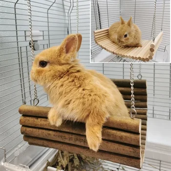 Wooden Hamster Hanging Hammock 1