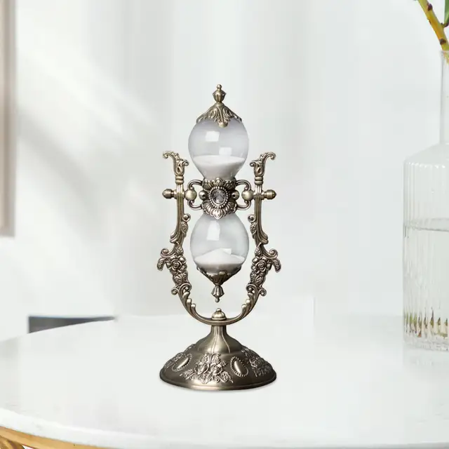 Európa Retro Hourglass Sandglass 30 Perc Dekoráció Virág Dekoratív Homok Óra Az Íróasztalhoz - Image 4