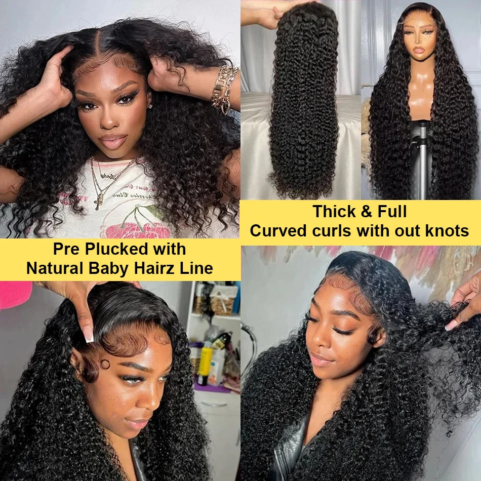 30 40 Inch Water Wave Lace Front Wig 4x4 5x5 Deep Wave Glueless Closure Wig Brazilian 13x6 HD Curly Lace Frontal Human Hair Wigs