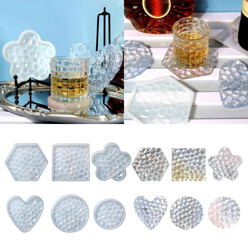 Resin Coaster Molds Silicone Kit Coaster Resin Mold Silicone Coaster