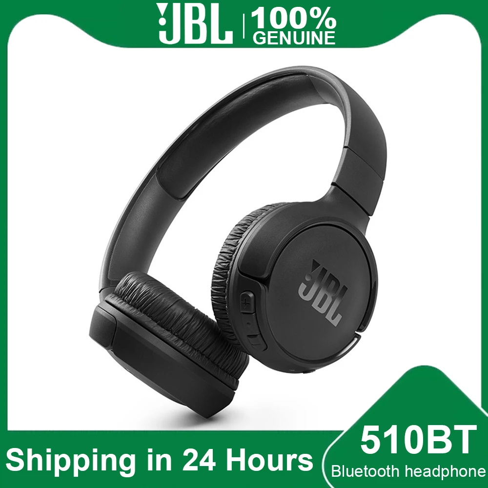 

JBL TUNE 510BT Wireless on-Ear Headphone T510BT Pure Bass Sound Music Bluetooth Earphones Sports Gaming Headset Handsfree Mic