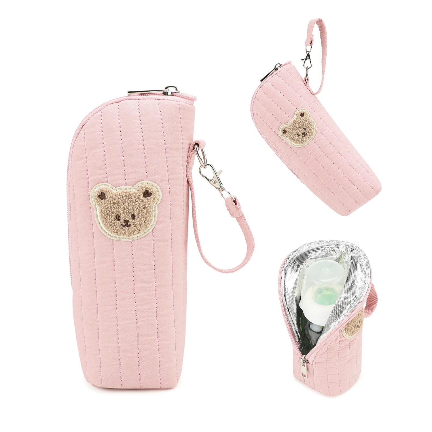 Insulated Aluminum Film Handheld Bottle Bag for Temperature Control and Storage