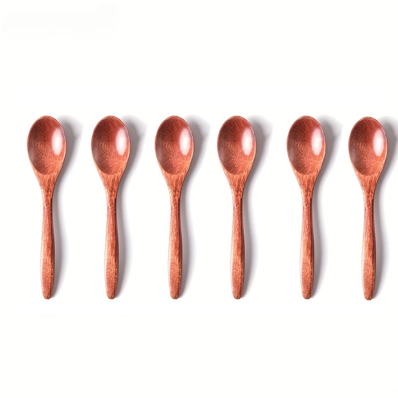 Wooden Tea Spoon Long Coffee Spoons Small Teaspoon Set Wood Honey Dessert Spoon Coffee Drink Stirrer Teaspoons Tableware wooden spoon wood spoon tea spoon