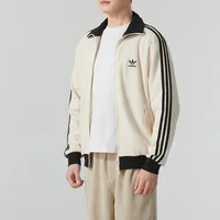Adidas Trefoil Couple Jacket Retro Waffle Veste de sport à col montant pour hommes et femmes Jw0109 2