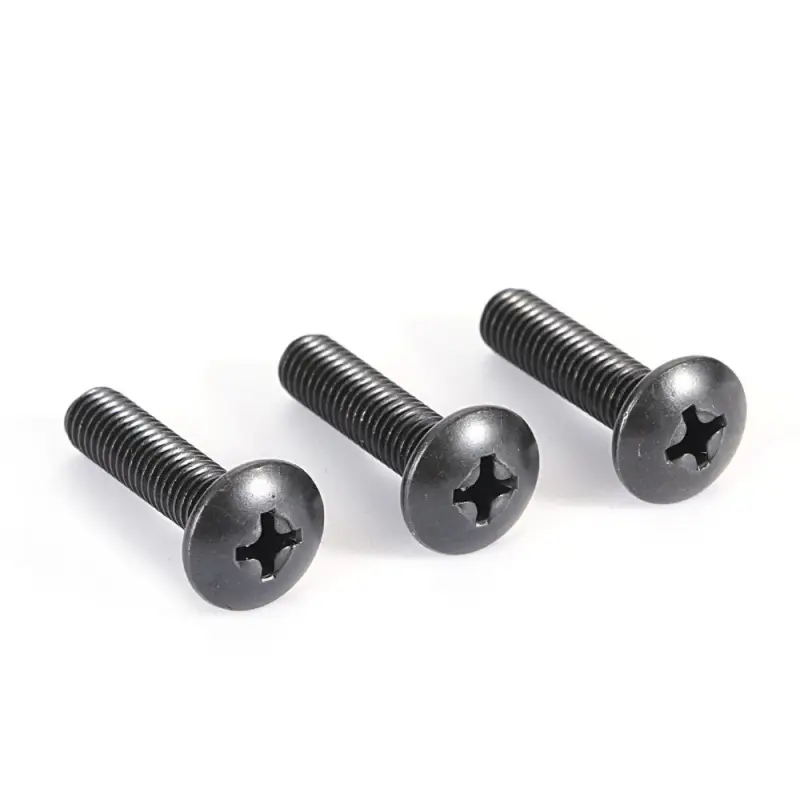 10Pcs/lot M2 M2.5 M3 M3.5 M4 M5 M6 TM Screws Phillips Truss Mushroom Head Screw Black Plated Electronic Carbon Steel Screws - Image 5