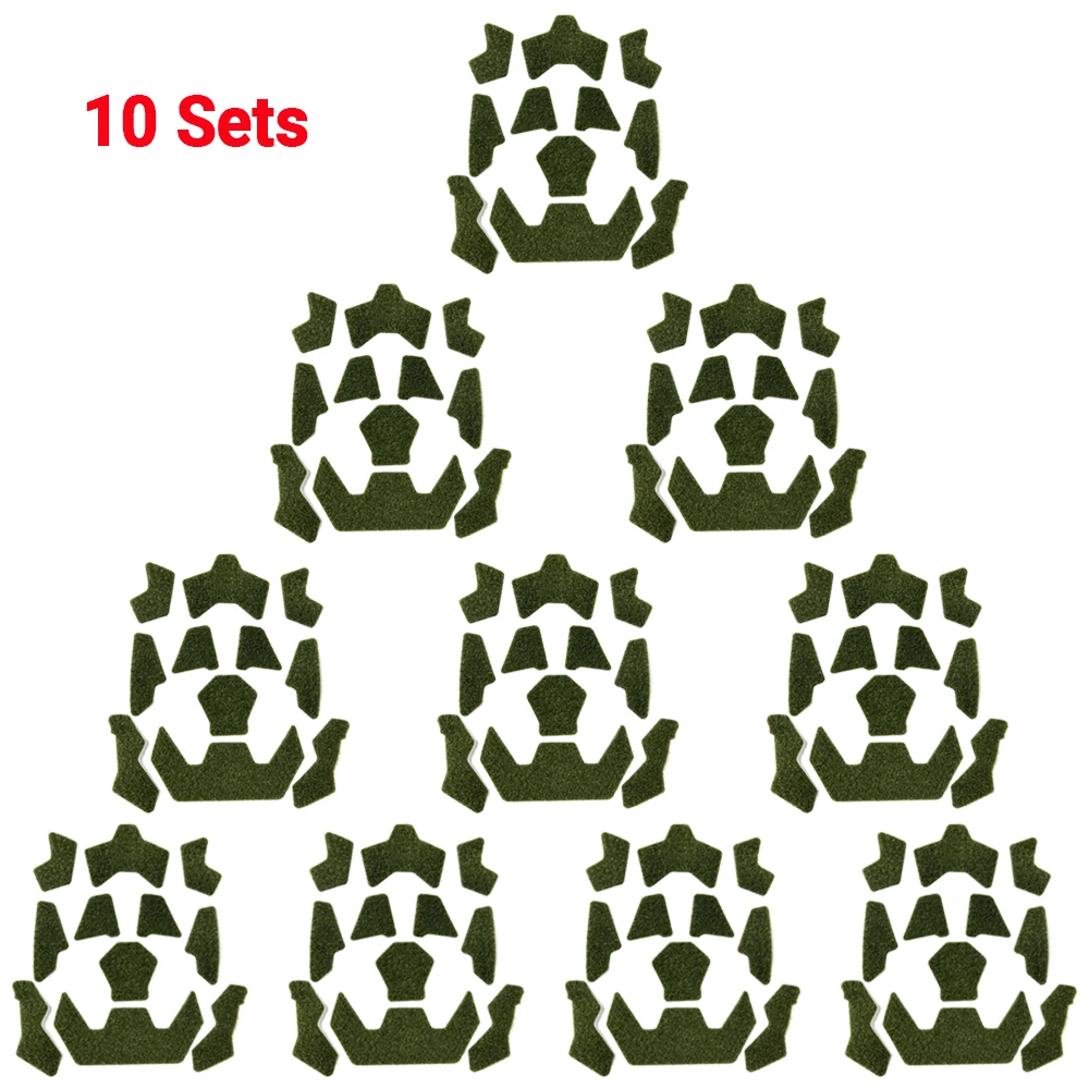 Super High Cut Tactical FAST Helmet Magic Sticker Velcros Universal Tape Helmet Padding Stickers 10sets for Football, tactical helmet