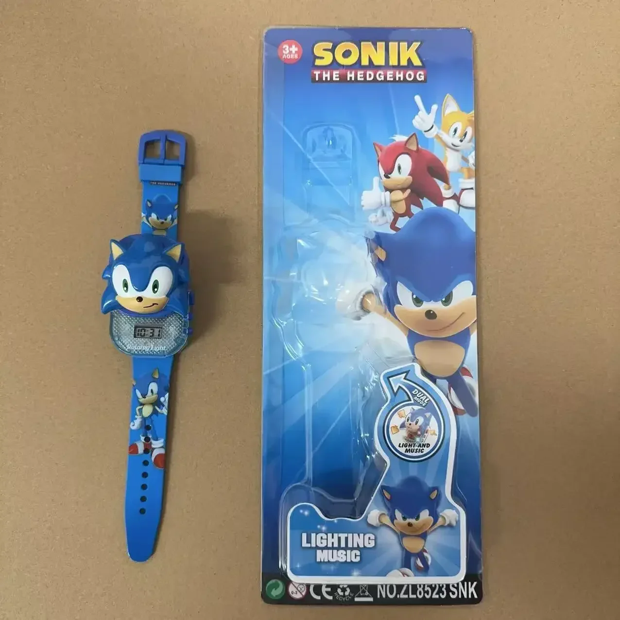 Game Hedgehog Cartoon 24 Pattern 3D Projection Watch Sonic Action Figure 2