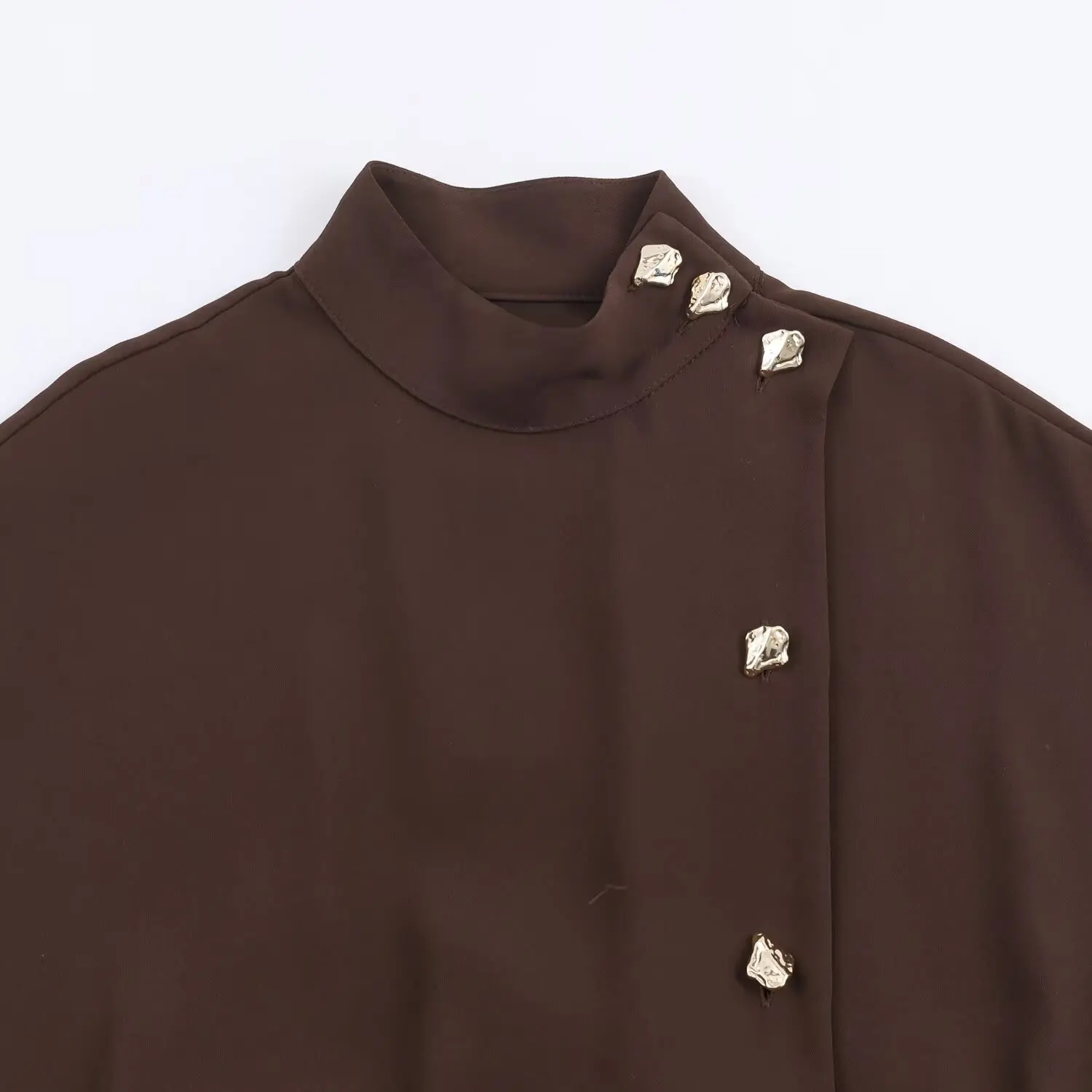 Woman Summer New Fashion Elegant Dress With Belt Female High Street Party Long Dress Lady Stand Collar Short Sleeve Casual Dress